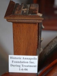 Annapolis important tall case clock during treatment